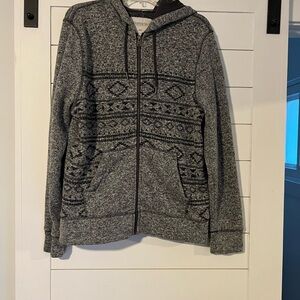 Gray Patterned Men's Sweater